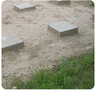 Točkovni betonski temelj – betonski bloki
