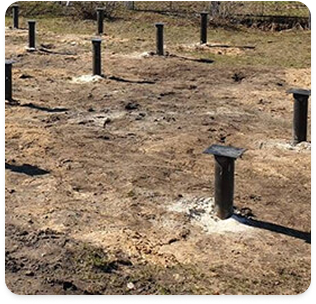 Vijačni temelj – jekleni piloti v zemlji